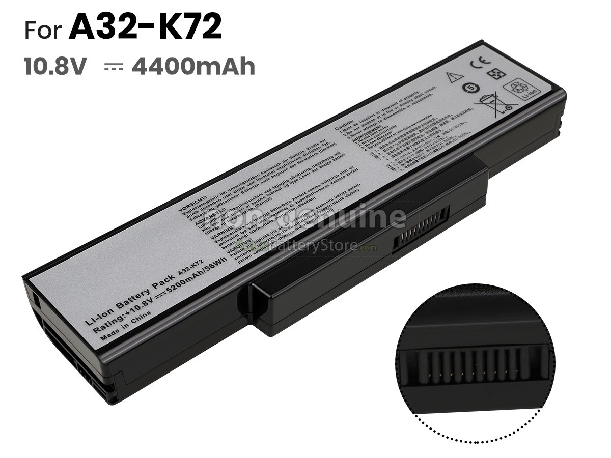 6 cells 10.8V 4400mAh battery for Asus A73S