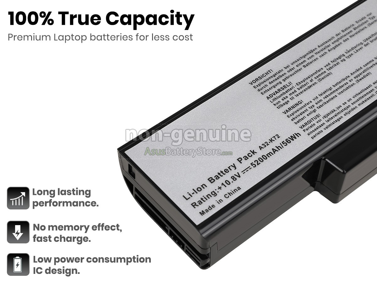 6 cells 10.8V 4400mAh battery for Asus A73S