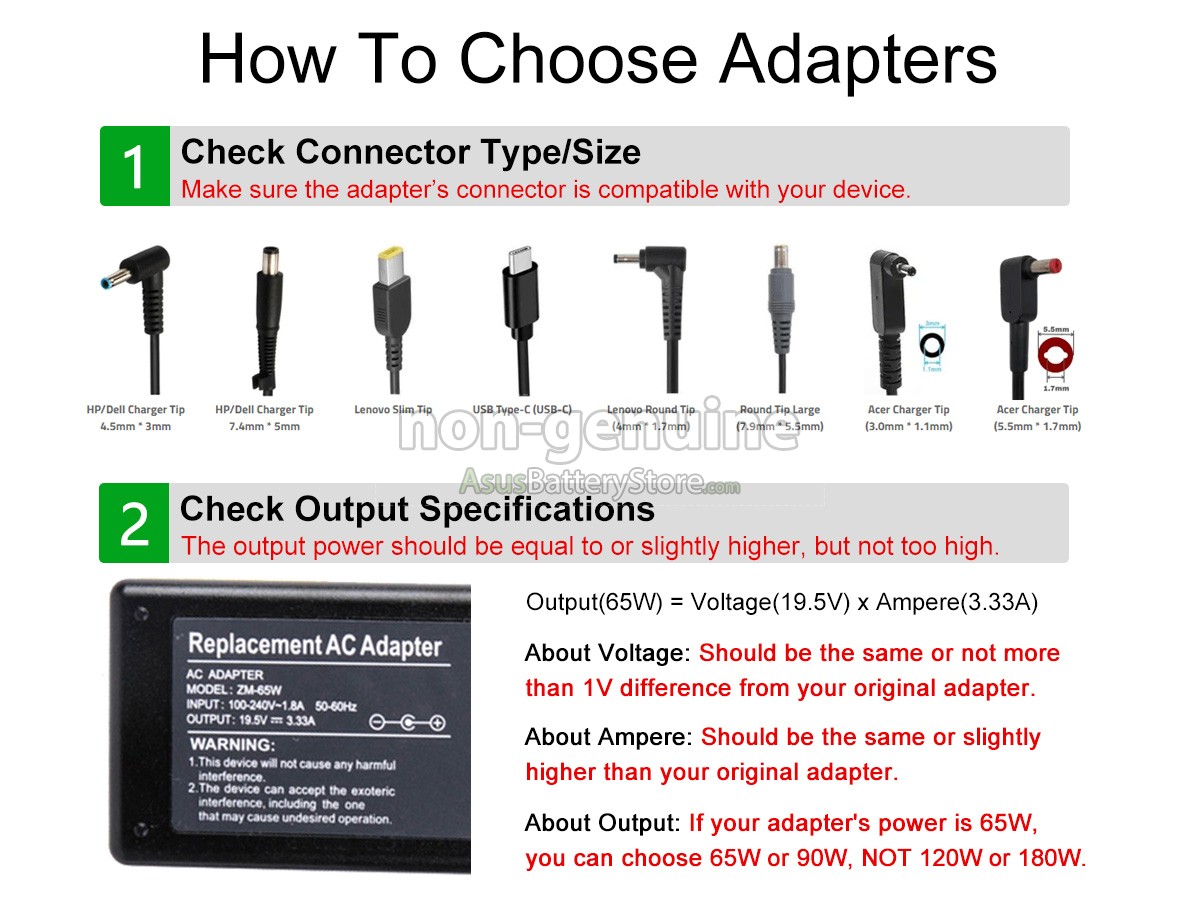 Asus 0A001-00081600 adapter replacement