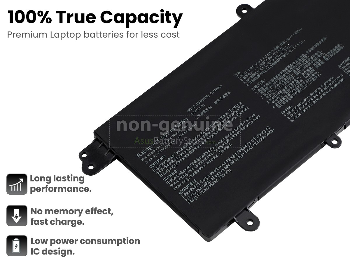 3 cells 11.55V 50Wh battery for Asus ZenBook S13 UX392FN